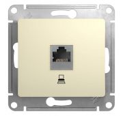 Розетка компьютерная 1-м СП Glossa RJ45 кат.5E механизм беж. SE GSL000281K