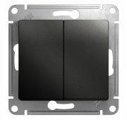Выключатель 2-кл. СП Glossa 10А IP20 (сх. 5) 10AX механизм антрацит SE GSL000751