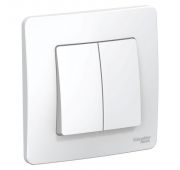 Выключатель 2-кл. СП Blanca 10А IP20 (сх. 5) 250В бел. SE BLNVS010501