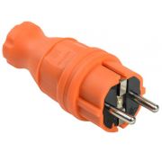 Вилка прямая ОМЕГА ВБп3-1-0м IP44 каучук оранж. IEK PKR01-016-2-K09