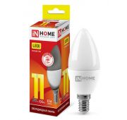 Лампа светодиодная LED-СВЕЧА-VC 11Вт свеча 3000К тепл. бел. E14 1050лм 230В IN HOME 4690612020464