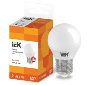 Лампа светодиодная ECO G45 9Вт шар 3000К E27 230В IEK LLE-G45-9-230-30-E27