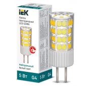 Лампа светодиодная Corn 5Вт капсульная 4000К нейтр. бел. G4 230В керамика IEK LLE-Corn-5-230-40-G4
