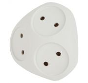 Разветвитель 3-м без заземл. 10А IP20 SPx-3-W бел. Эра Б0053481