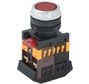 Кнопка ABLFS-22 d22мм 1з+1р 240В неон кр. IEK BBT30-ABLFS-K04