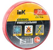 Изолента ПВХ 0.13х15мм (рул.20м) красн. IEK UIZ-13-10-K04