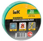 Изолента ПВХ 0.18х19мм зел. (рул.20м) IEK UIZ-20-10-K06