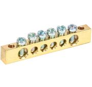 Шина PEN «земля-ноль» 6х9мм 6/2 (6групп/крепеж по краям) IEK YNN11-06-100