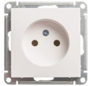 Розетка 1-м СП W59 16А IP20 без заземл. без защ. шторок механизм бел. SE RS16-153-1-86