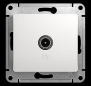 Розетка телевизионная оконечная TV 1-м СП Glossa 1дБ механизм бел. SE GSL000191
