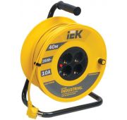 Удлинитель на катушке 4х40м с заземл. 10А IP20 Industrial УК40 3х1 термозащита IEK WKP14-10-04-40