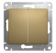 Выключатель 2-кл. СП Glossa 10А IP20 (сх. 5) 10AX механизм титан SE GSL000451