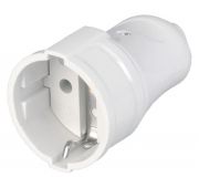 Розетка разборная РПп10-01-Ст 16А прямая с заземл. бел. IEK ERP10-16-01-K01