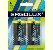 Элемент питания алкалиновый D/LR20 1.5В Alkaline BL-2 (блист.2шт) Ergolux 11752