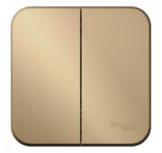 Выключатель 2-кл. ОП Blanca 10А IP20 (сх. 5) 250В с изолир. пластиной титан SE BLNVA105014