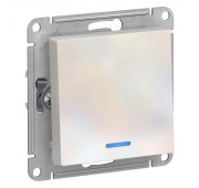 Выключатель 1-кл. СП AtlasDesign 10А IP20 (сх. 1а) 10AX с подсветкой механизм жемчуж. SE ATN000413