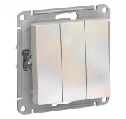 Выключатель 3-кл. СП AtlasDesign 10А IP20 (сх. 1+1+1) 10AX механизм жемчуж. SE ATN000431