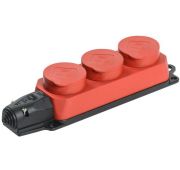 Колодка 3-м ОМЕГА РБ33-1-0м IP44 каучук красн. IEK PKR61-016-2-K04