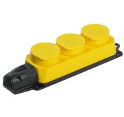 Колодка 3-м ОМЕГА РБ33-1-0м IP44 каучук желт. IEK PKR61-016-2-K05