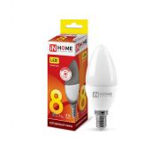 Лампа светодиодная LED-СВЕЧА-VC 8Вт свеча 3000К тепл. бел. E14 760лм 230В IN HOME 4690612020426