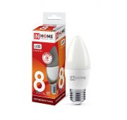 Лампа светодиодная LED-СВЕЧА-VC 8Вт свеча 6500К холод. бел. E27 760лм 230В IN HOME 4690612024820
