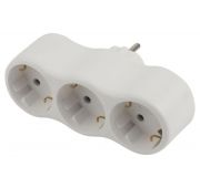 Разветвитель 3-м с заземл. 16А IP20 SPx-3e-W бел. Эра Б0053479