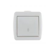 Переключатель проходной 1-кл. ОП Nata 10А IP20 бел. LEZARD 710-0200-105