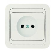 Розетка 1-м СП Mimoza 16А IP20 без заземл. бел./бел. Makel 12022