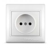 Розетка 1-м СП Севиль 16А IP20 без заземл. бел. UNIVersal С0022