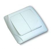 Выключатель 2-кл. СП Маргарита 10А IP20 бел. UNIVersal М0023