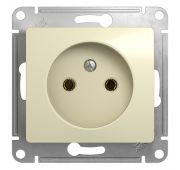 Розетка 1-м СП Glossa 16А IP20 без заземл. механизм беж. SE GSL000241