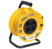 Удлинитель на катушке 4х20м без заземл. 6А IP20 Garden УК20 2х0.75 термозащита IEK WKP23-06-04-20