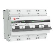 Выключатель автоматический модульный 4п C 100А 10кА ВА 47-100 PROxima EKF mcb47100-4-100C-pro