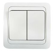 Выключатель 2-кл. СП Classico 2023 10А IP20 бел. ASD / IN HOME 4680005959860
