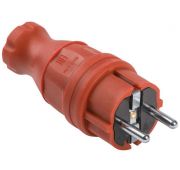 Вилка прямая ОМЕГА ВБп3-1-0м IP44 каучук красн. IEK PKR01-016-2-K04