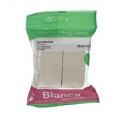 Выключатель 2-кл. ОП Blanca 10А IP20 (сх. 5) 250В с изолир. пластиной беж. SE BLNVA105017