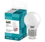 Лампа светодиодная Eco G45 9Вт шар 4000К нейтр. бел. E27 230В IEK LLE-G45-9-230-40-E27
