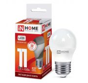 Лампа светодиодная LED-ШАР-VC 11Вт шар 6500К холод. бел. E27 1050лм 230В IN HOME 4690612024943
