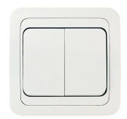 Выключатель 2-кл. СП Mimoza 10А IP20 бел./бел. Makel 12003