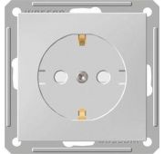 Розетка 1-м СП W59 16А IP20 с заземл. защ. шторки механизм бел. SE RS16-152-1-86