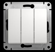Выключатель 3-кл. СП Glossa 10А IP20 (сх. 1+1+1) 10AX механизм бел. SE GSL000131