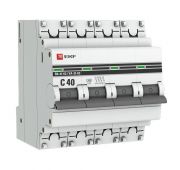 Выключатель автоматический модульный 4п C 40А 4.5кА ВА 47-63 PROxima EKF mcb4763-4-40C-pro