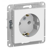 Розетка 1-м СП AtlasDesign 16А IP20 с заземл. механизм бел. SE ATN000143