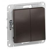 Выключатель 2-кл. СП AtlasDesign 10А IP20 (сх. 5) 10AX механизм мокко SE ATN000651