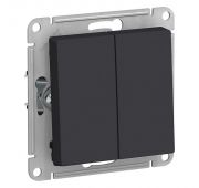 Выключатель 2-кл. СП AtlasDesign 10А IP20 (сх. 5) 10AX механизм карбон SE ATN001051