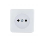 Розетка 1-м ОП Viola 16А IP20 без заземл. бел. LEZARD 751-0200-121