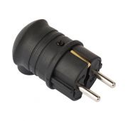 Вилка угловая 16А 2P+PE 230В IP44 каучук черн. PROxima EKF RPS-017-16-230-44-r