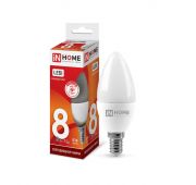 Лампа светодиодная LED-СВЕЧА-VC 8Вт свеча 6500К холод. бел. E14 760лм 230В IN HOME 4690612024806
