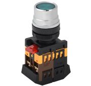 Кнопка ABLF-22 d22мм 1з+1р 240В неон зел. IEK BBT10-ABLF-K06