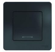 Выключатель 1-кл. СП Blanca 10А IP20 (сх. 1) 250В с подсветкой антрацит SE BLNVS010116